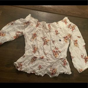 Off shoulder floral top